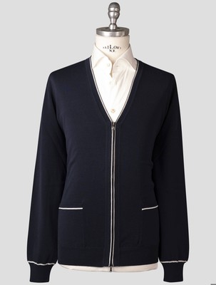 Fioroni Blue Cotton Cardigan FI212 Man