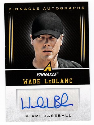 2013 Pinnacle Wade LeBlanc Autograph - Miami Marlins
