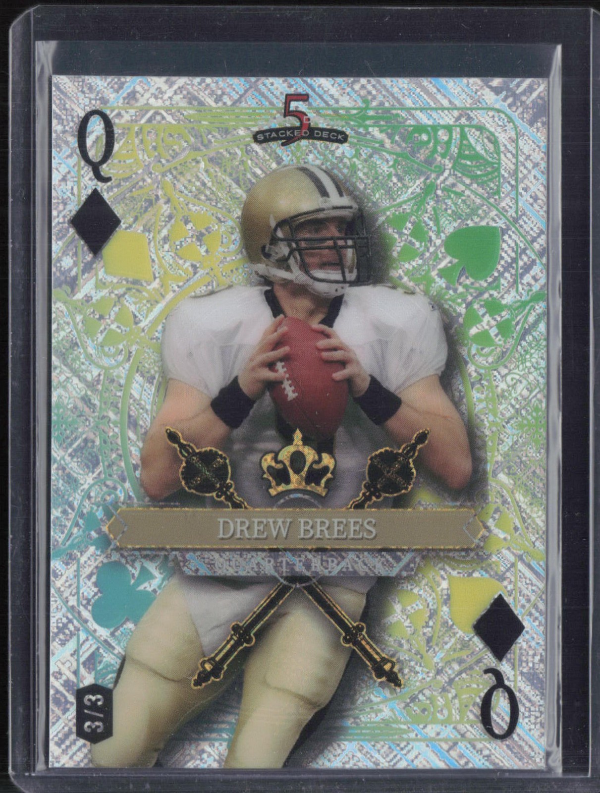 2024 Wild Card 5 Card Draw Stacked Deck Drew Brees 3/3