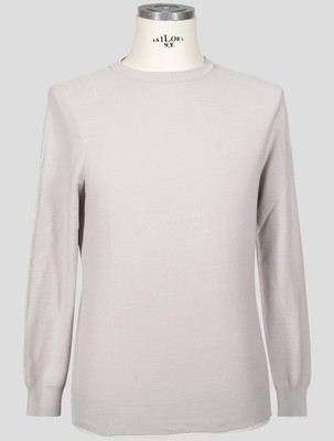 Fioroni Gray Cotton Sweater Crewneck FI462 Man