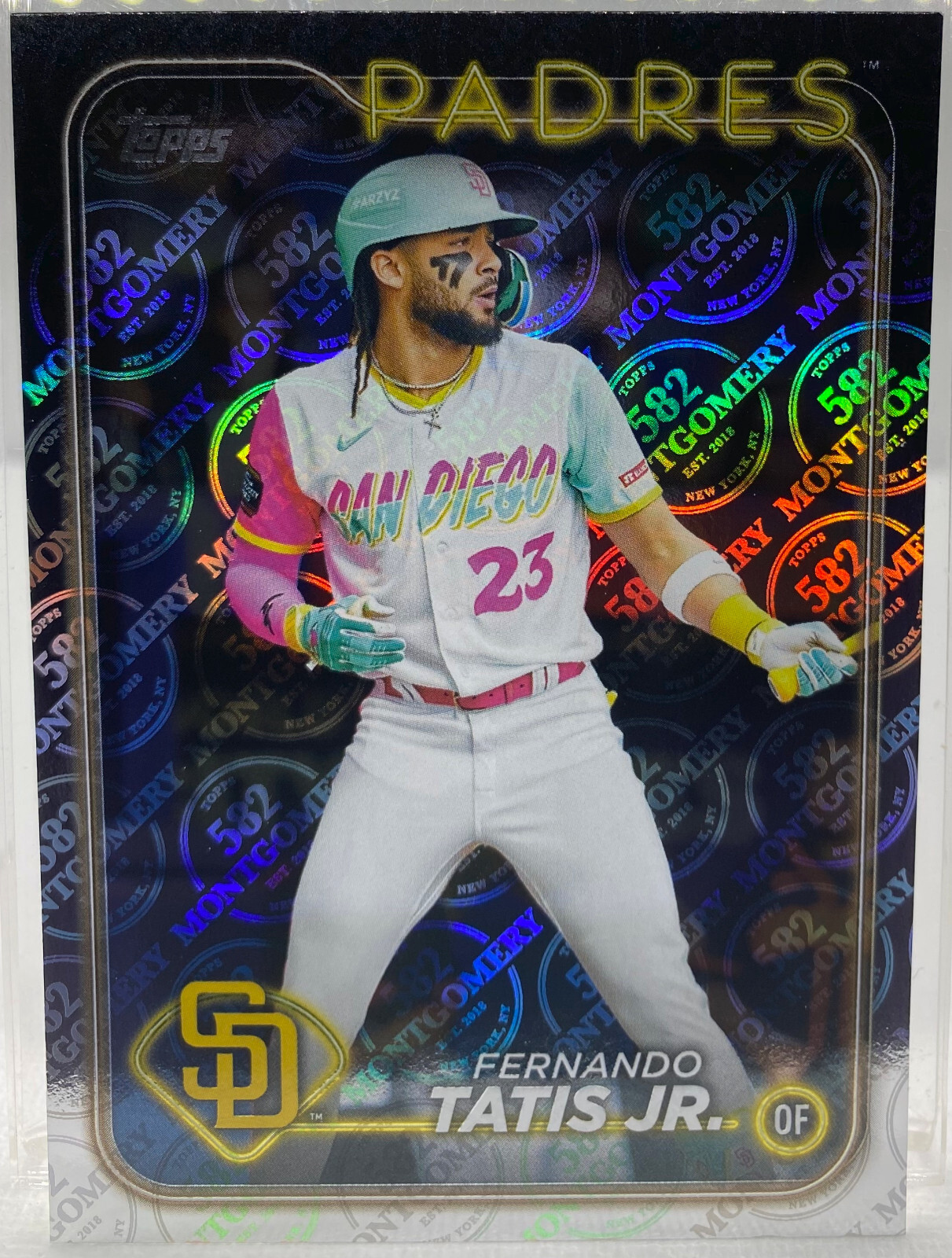 稀少TATIS JR. FERNANDO TATIS JR. 2024 Topps 582 Montgomery Club Logo Holo