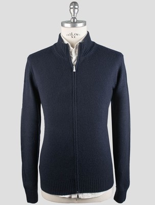 Gran Sasso Blue Cashmere Sweater Full Zip GS330 Man