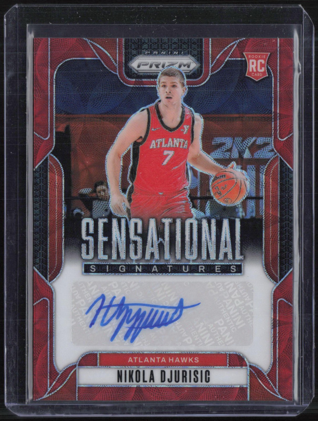 2024 Panini Prizm Sensational Signatures Red Scope Nikola Djurisic Auto RC