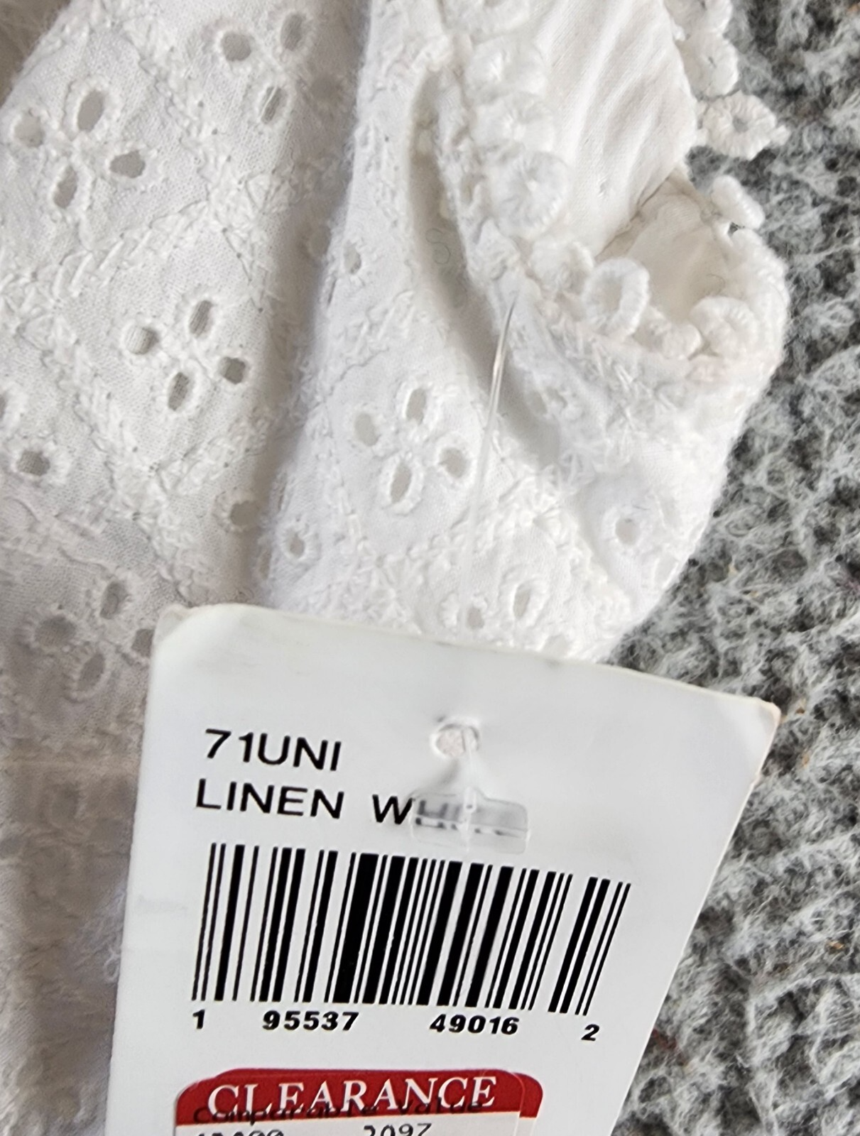 French Connection Esse Eyelet Cutout Sleeveless A-Line Dress Women 8 Linen White - Picture 8 of 14