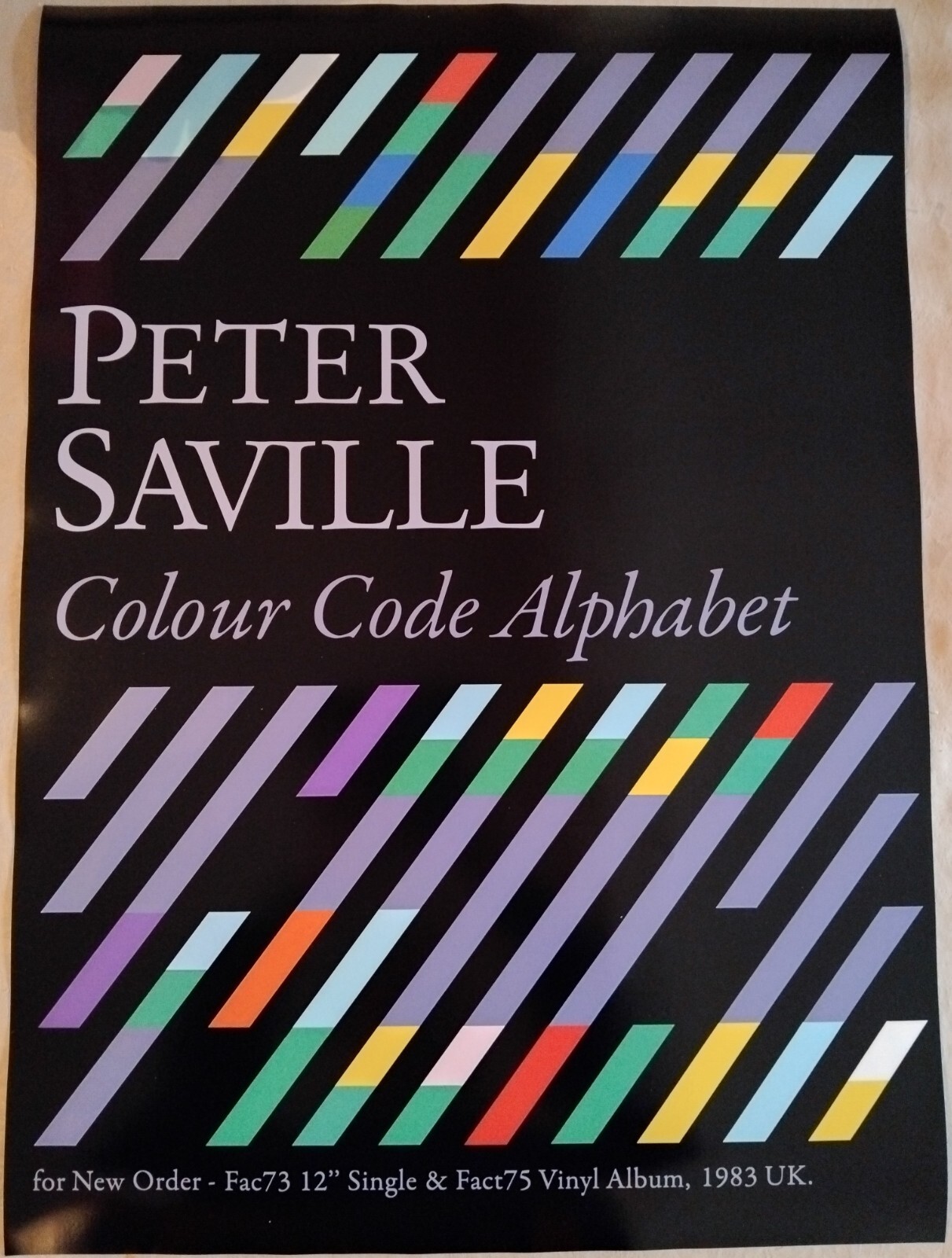 Peter Saville - 'Colour Code Alphabet' - B2 Art Poster | eBay