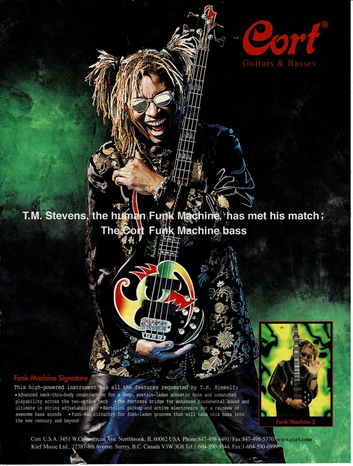 Cort Guitars - Funk Machine Bass - TM Stevens - 2002 Print Cort Guitars - Funk Machine Bass - TM Stevens - 2002 Print