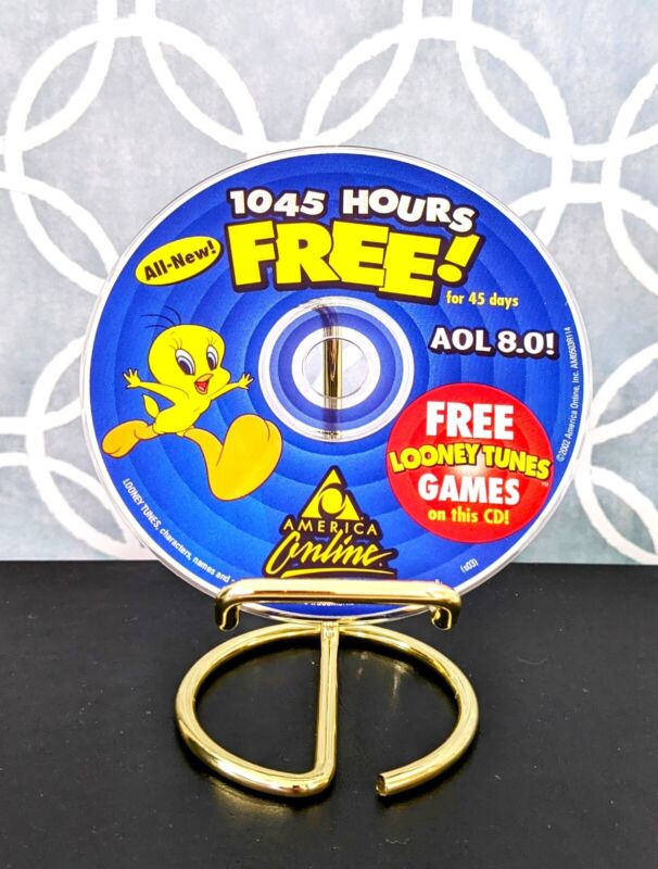 Looney Tunes America Online Collectible Disc, Aol Cd W/free Games, Vintage