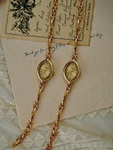 Gold French Vintage Style Unique Dainty Women’s Wrist Watch