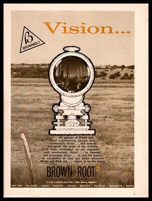 1965 Brown & Root ''Vision'' Engineers Constructors Houston Texas Vintage Print Ad