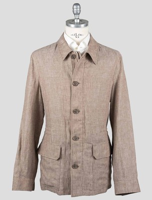 Fioroni Brown Linen Coat FI827 Man