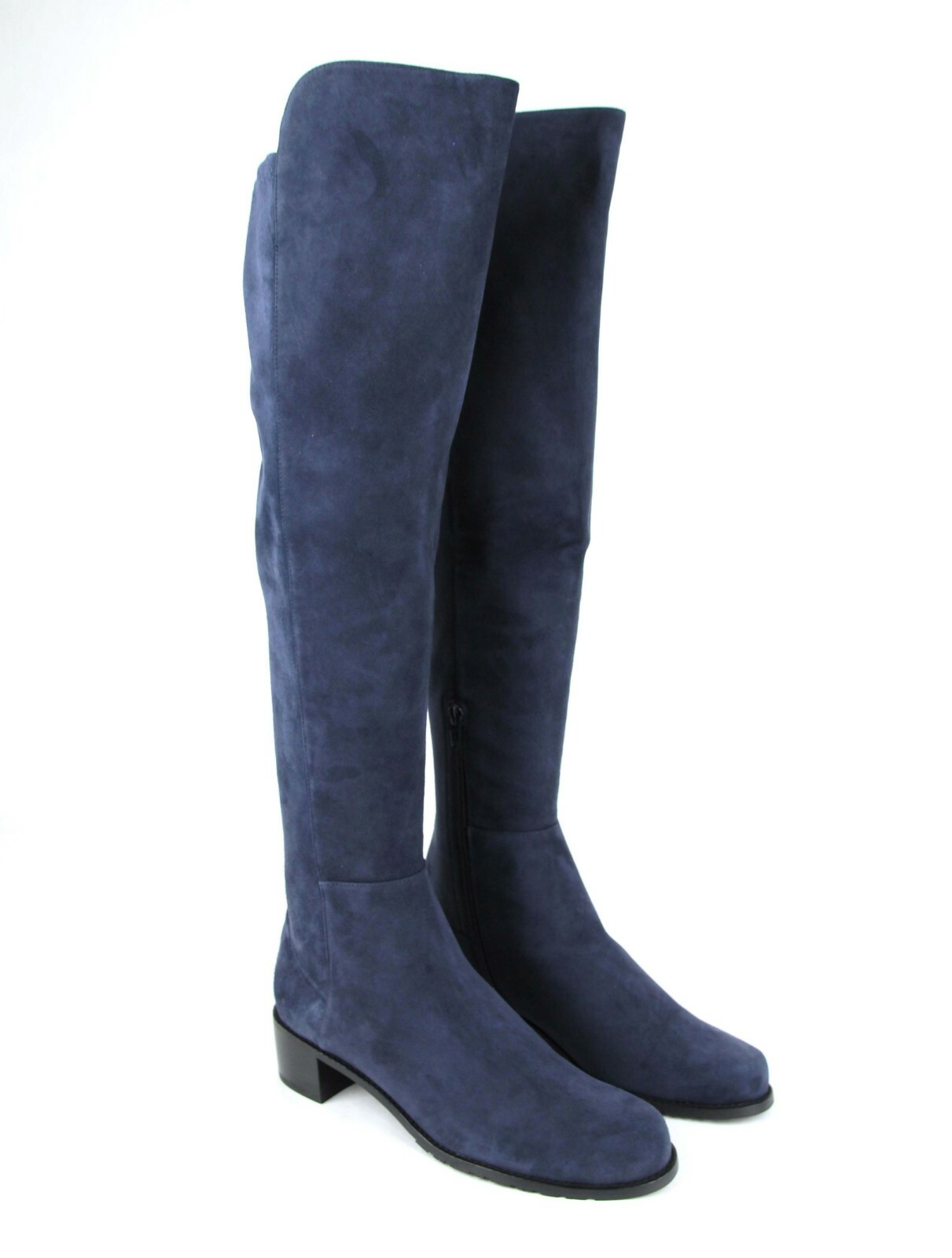 Pre-owned Stuart Weitzman $795  Women's Allserve Nice Blue Suede Knee Boot Yw28482