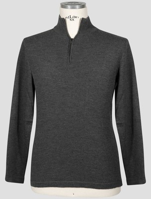 Fioroni Gray Cashmere Sweater Half Zip FI422 Man