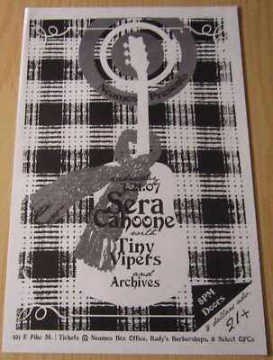 Sera Cahoone Poster 2007 Original Show Flyer Carissa's Wierd and Band of Horses