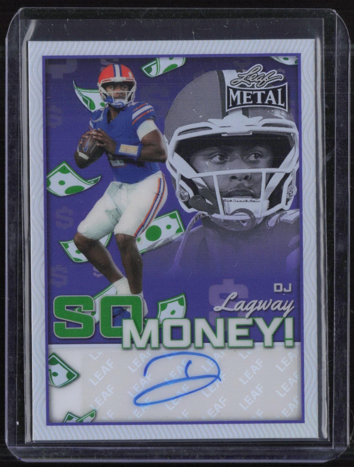 2025 Leaf Metal So Money! Prismatic Purple DJ Lagway 6/10 Auto Autograph
