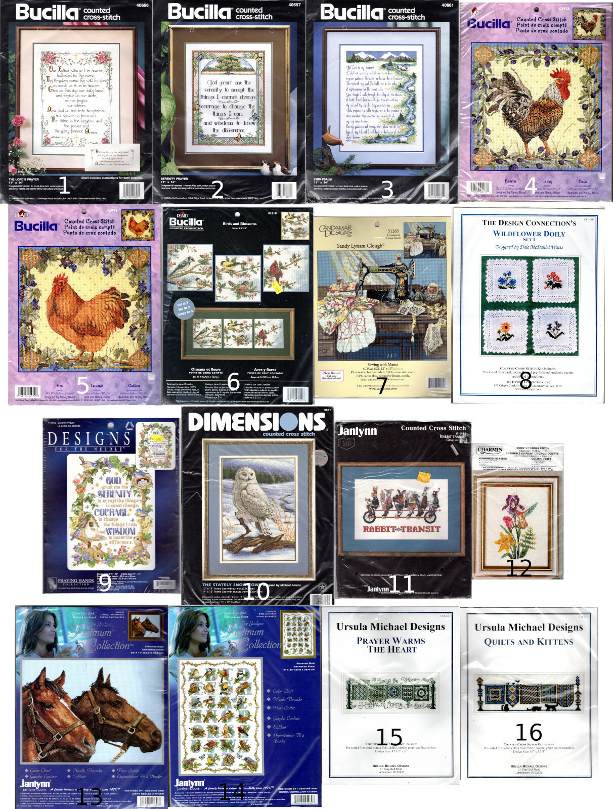 CHOICE COUNTED CROSS STITCH Needlework Kits Bucilla