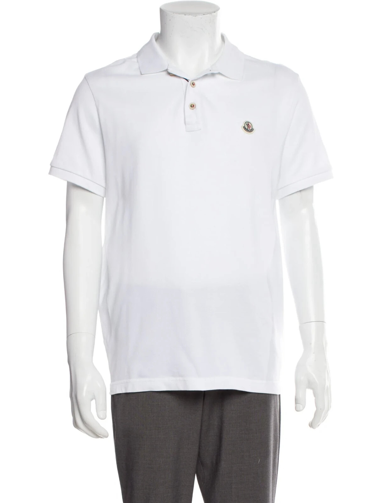 100% AUTH ORG MSRP $390 Moncler Men's Collar Short Sleeve