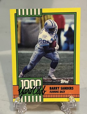 1990 Topps 1000 Yard Club Barry Sanders #3 Detroit Lions S#053