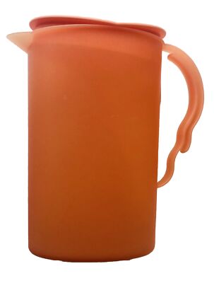 Tupperware 3333c-2 Orange Pitcher Rocker Top Slimline Impressions 2.1 L  Vintage