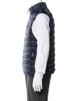 Pre-owned Bally Men's 6240395 Blue Down Puffer Vest Coat (us38/m)