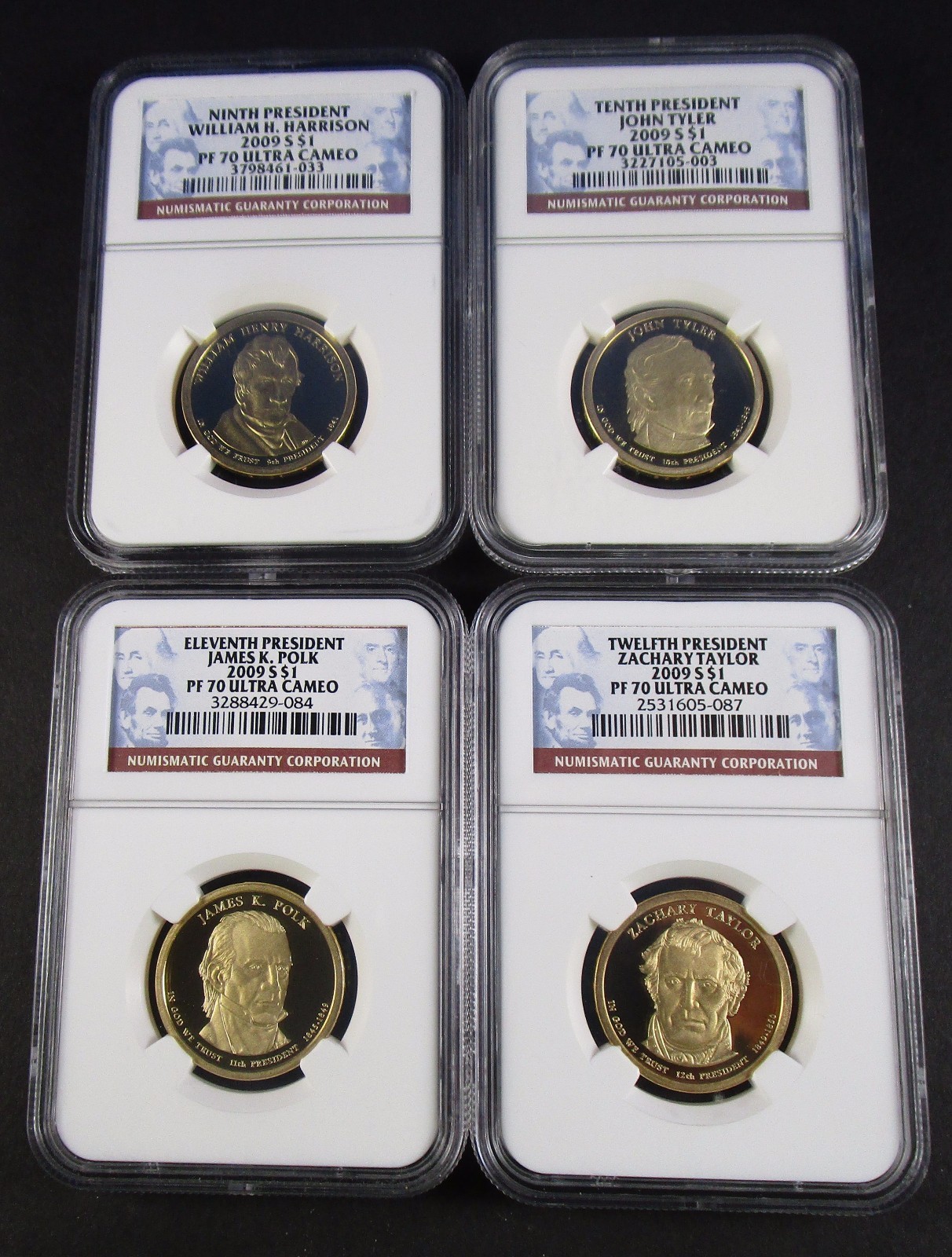 2009 S NGC PF70 PRESIDENTIAL DOLLAR 4 COIN SET