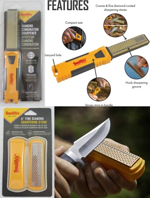 Smith's Sharpener Sharpening Diamond Stone Bundle Gift Pack DCS4 & 50363