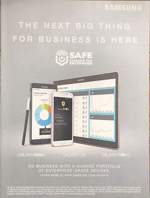 2014 Samsung Galaxy Devices PRINT AD Note4 / S5 / TabS Next Best Thing Business