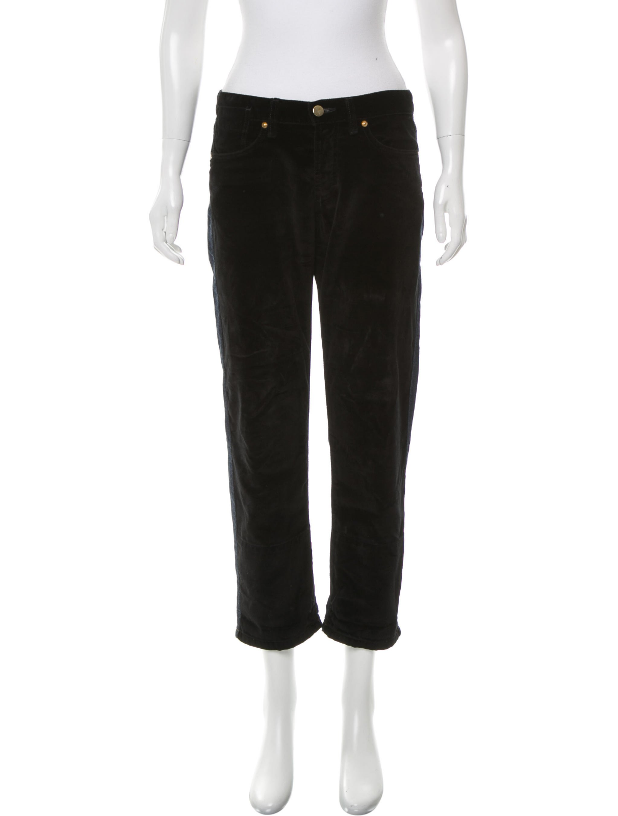 NWT MARNI VELVET ACCENTED DARK JEANS STRAIGHT LEG, SIZE 28