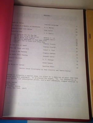 5 Archives  Star Trek Fanzines  #1 - #5