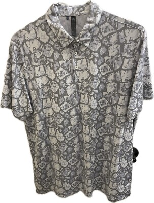 Adidas Cobblestone Print Golf Sports Short Sleeve Polo Shirt - GR3093 Xl