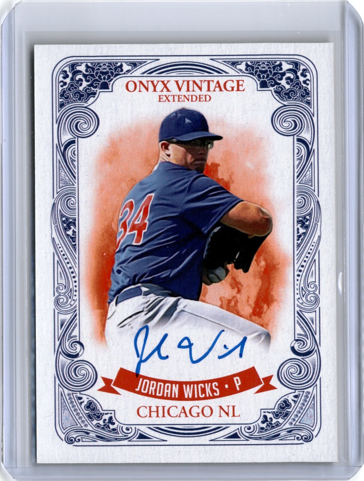 2021 Onyx Vintage Extended Blue Ink Jordan Wicks Auto (B33