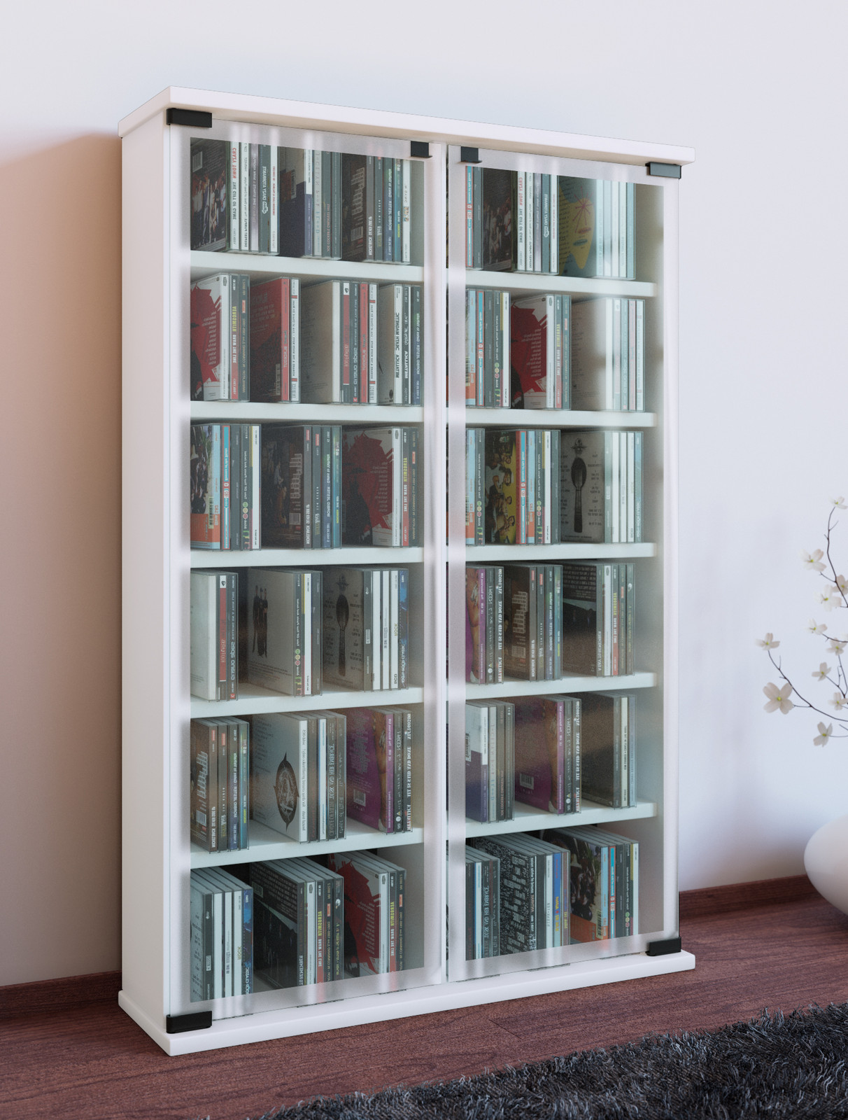 VCM Regal DVD CD Rack Medienregal Medienschrank Aufbewahrung Holzregal