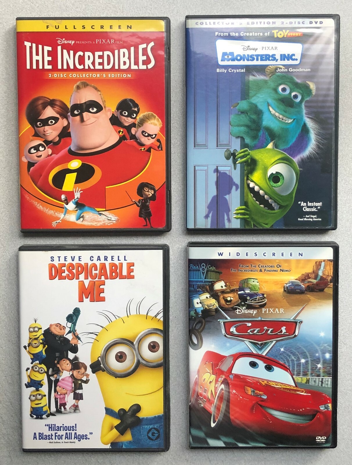 DVD Movies - Animated Classics - Cars, Monsters Inc, Etc - See