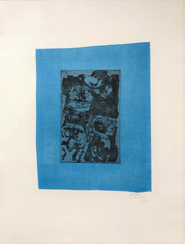 Antoni ClavÃ© : Sans Titre - Rare Gravure SignÃ©E Et DÃ©DicacÃ©E,1980