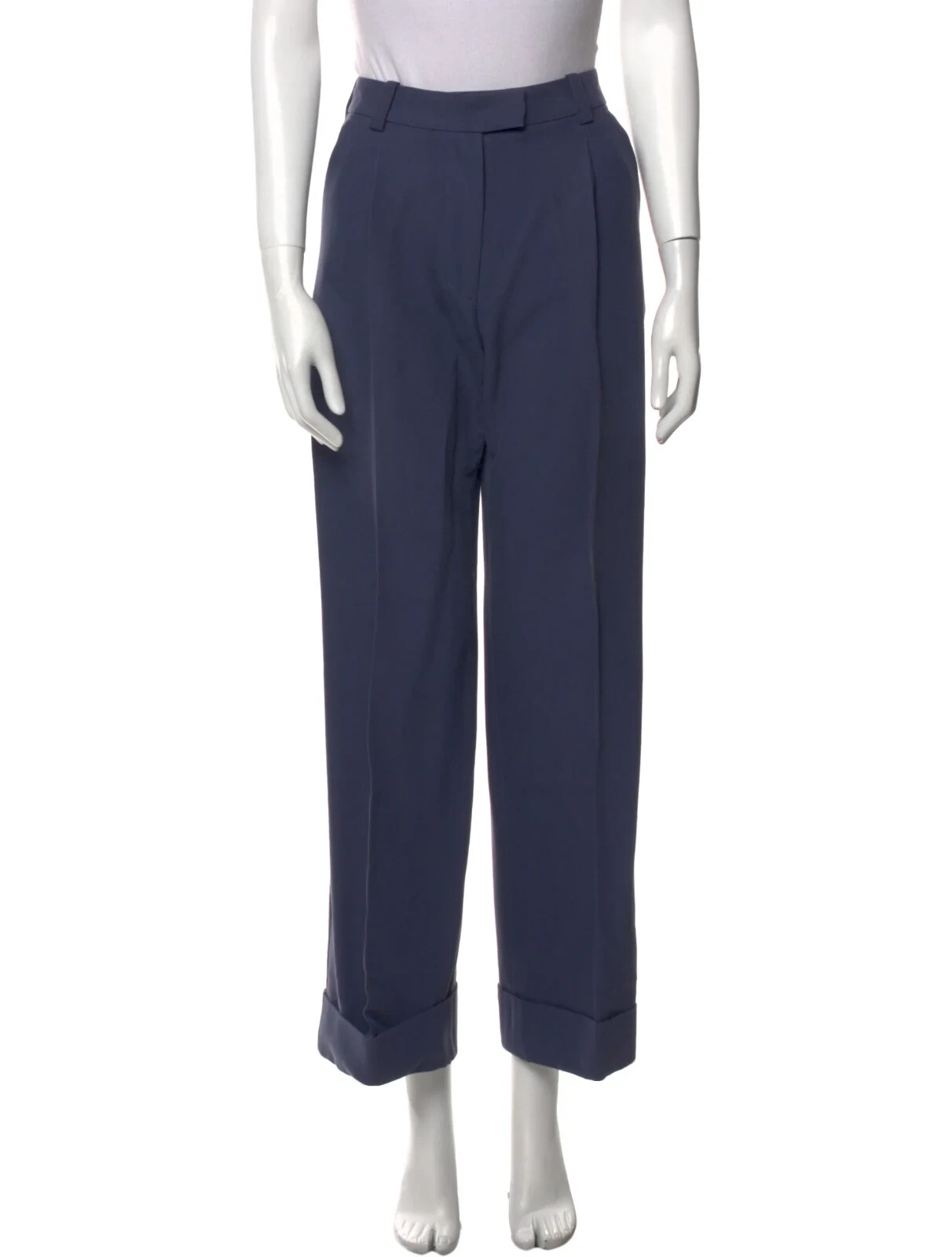 3.1 Phillip Lim Black Cotton Blend Wide Leg Dress Pants, US