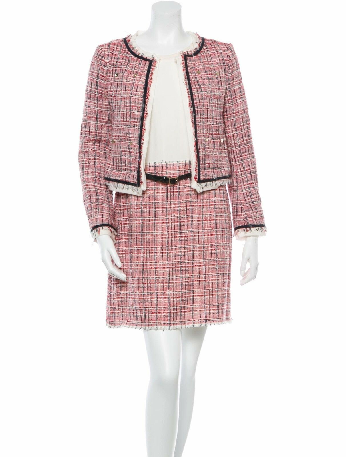 Dsquared Womens Classic Tweed Dress Suit Multi-Color Size 46/US 8