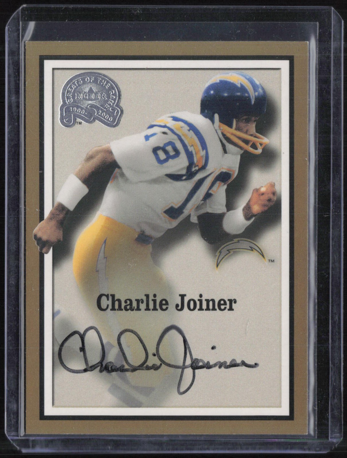 2000 Fleer Greats Of The Game Charlie Joiner Auto Autograph
