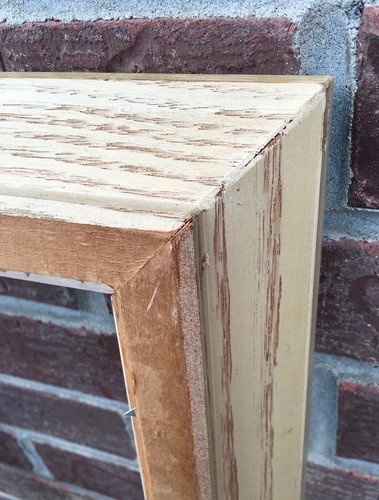 Mid-Century Modern Off White Wash Blond Wood Picture Frame Wide Border~8x10 Art