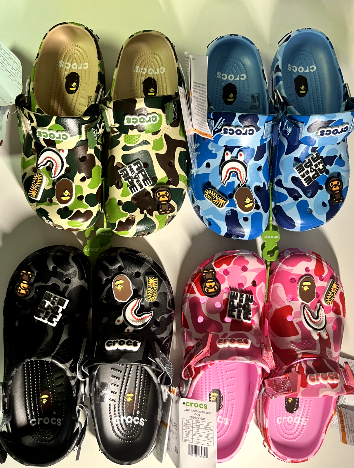 bape crocs べイプ X クロックス クラシック クロッグ pink A BATHING APE® x Crocs – us.bape.com