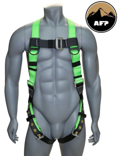 AFP Universal Full-Body Safety Harness with Dorsal D-Ring and Tongue Buckle Legs