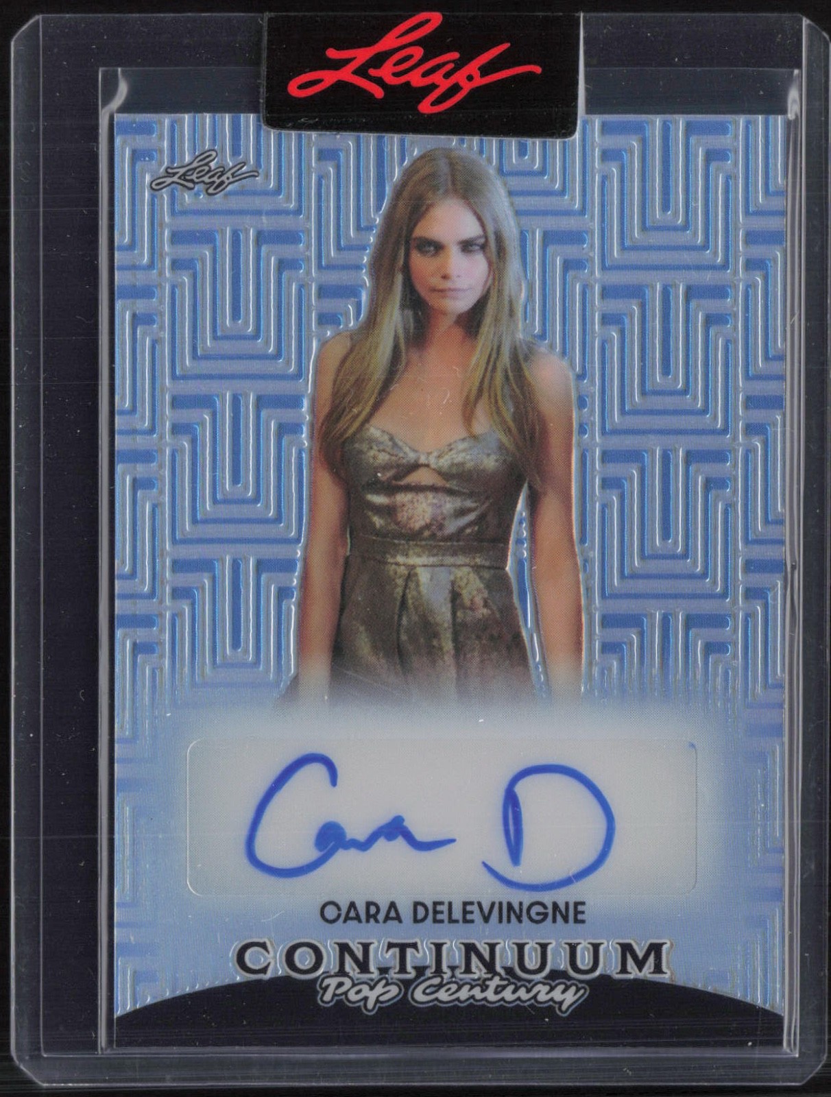 2023 Leaf Pop Century Continuum Blue Cara Delevingne Auto Autograph 12/25