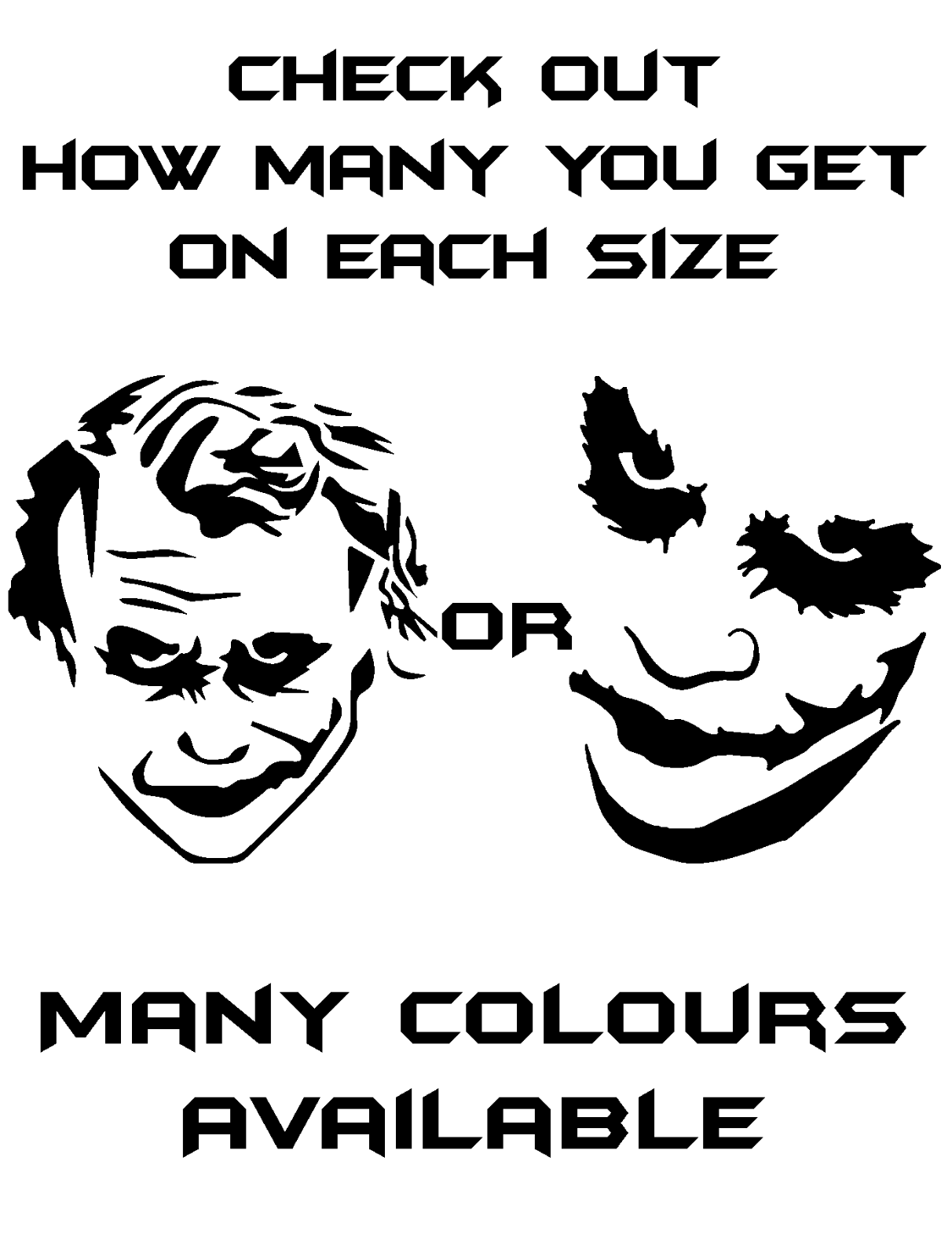 Joker Face Laptop, Wall, Bike, Car, Van, Window Sticker