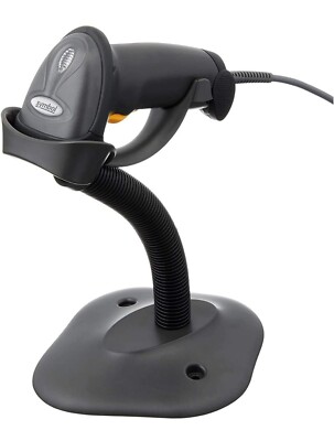 Symbol LS2208 Handheld 1D Bi-Directional Laser Barcode Scanner With Stand -Black