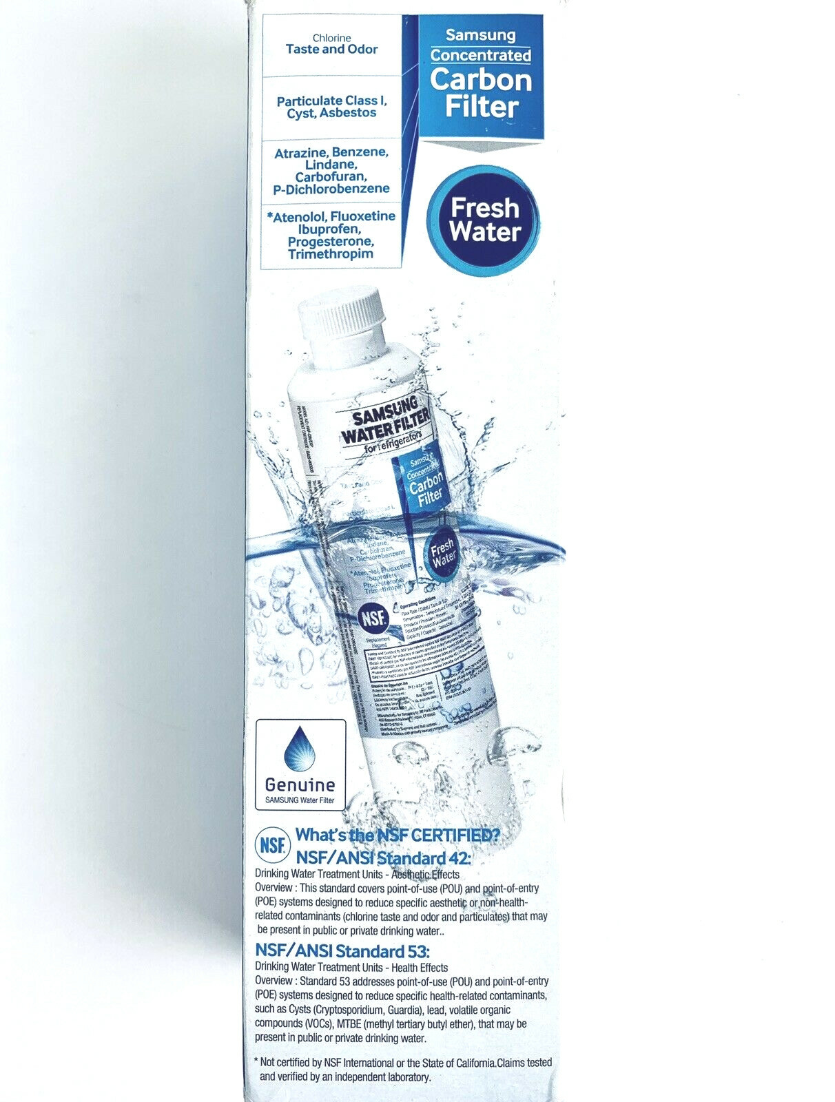 Samsung Da29-00020b Refrigerator Water Filter 1-pack 701003116117