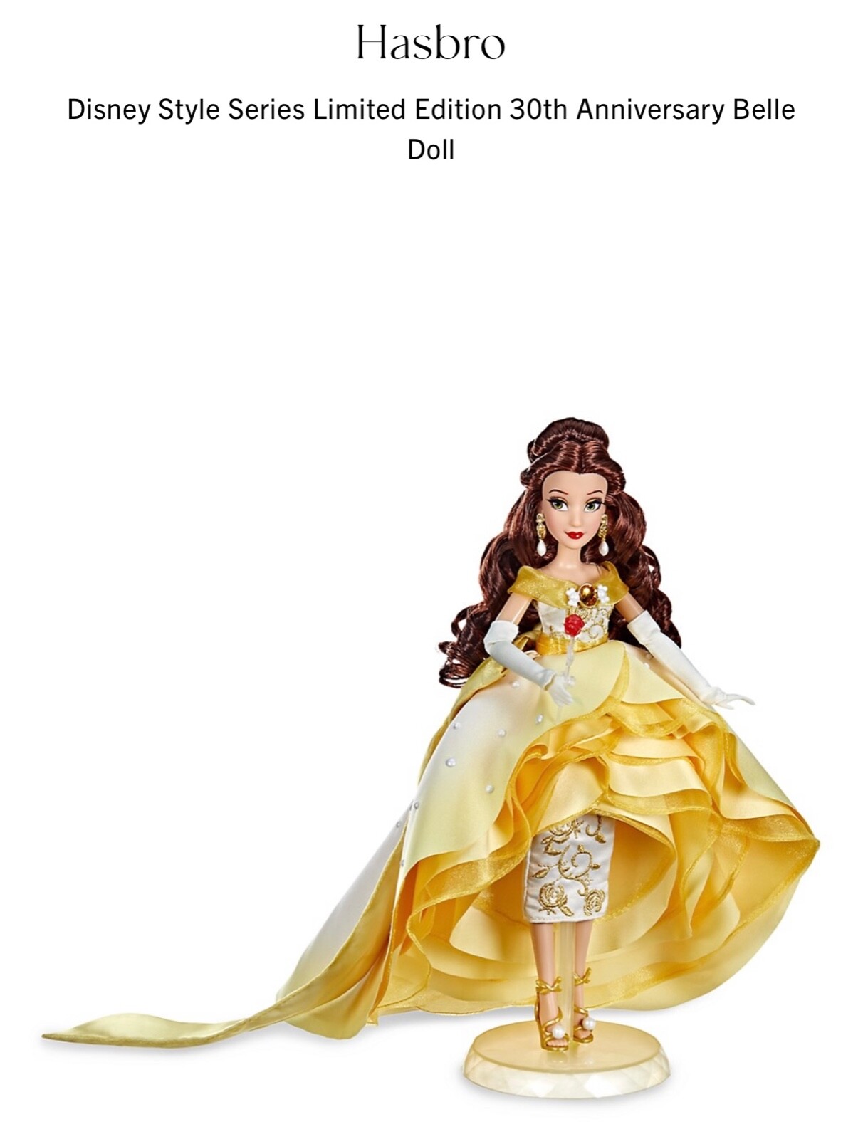 Saks 5th Ave Disney's LE 1,000, 30th Anniversary Belle Doll Saks 5th Ave Disney's LE 1,000, 30th Anniversary Belle Doll