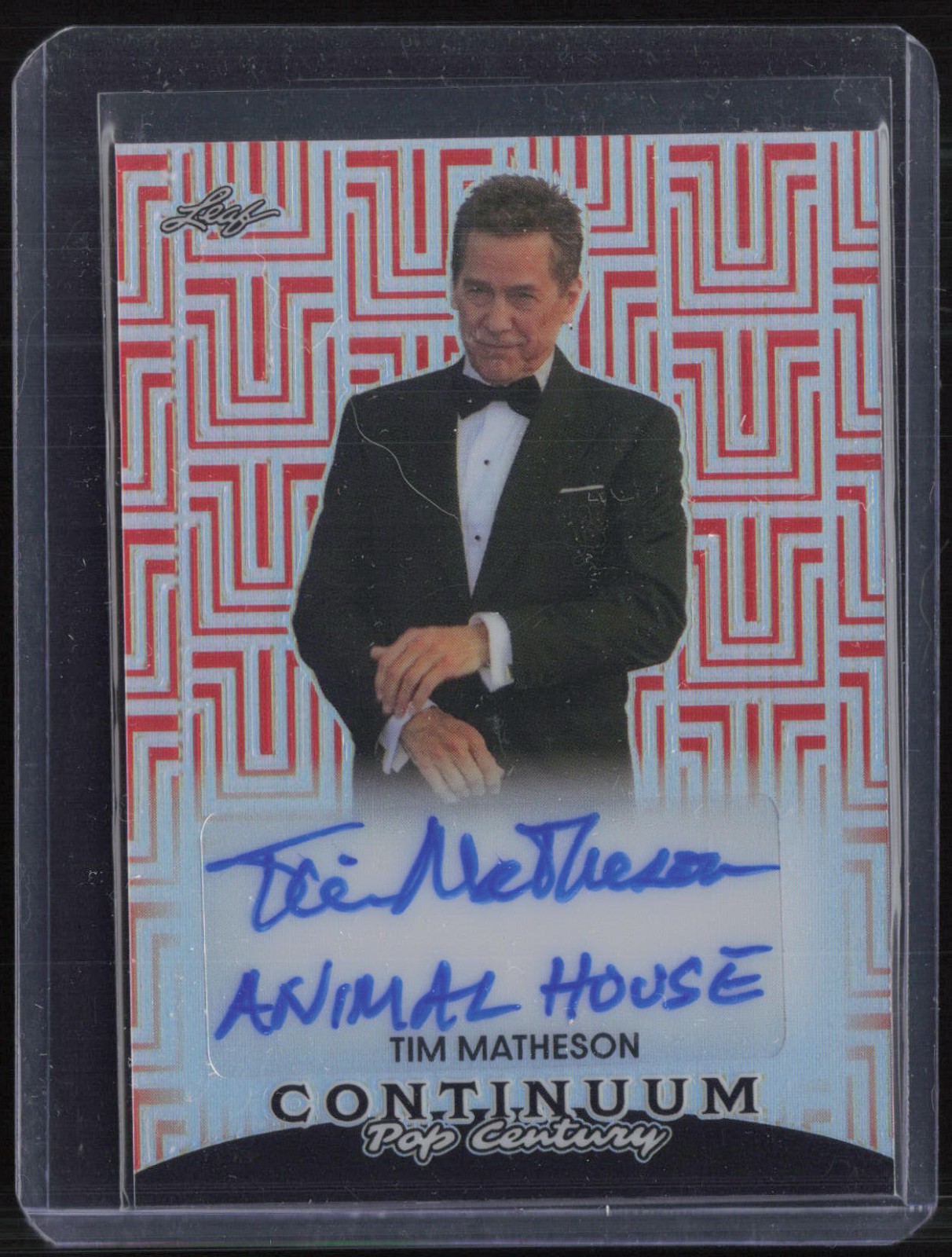 2023 Leaf Pop Century Continuum Red Tim Matheson 37/49 Auto Autograph