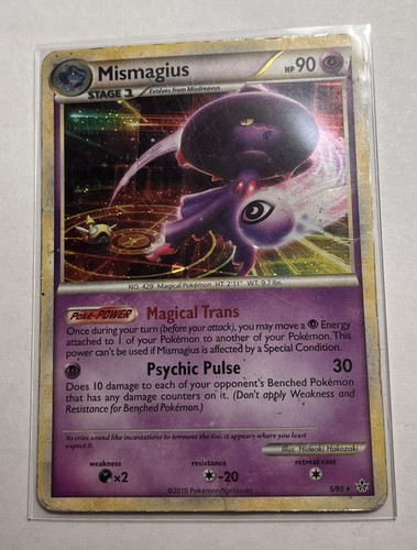 Pokémon Card Mismagius 5/95 Holo Rare Heart Gold Soul HGSS