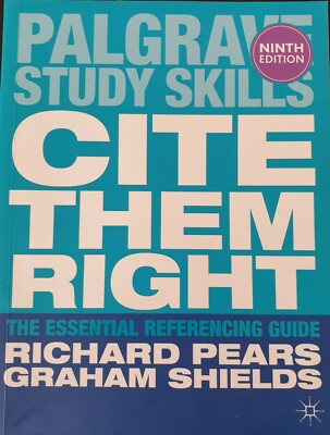 Cite Them Right by Richard Pears, Graham Shields (Paperback, 2013)