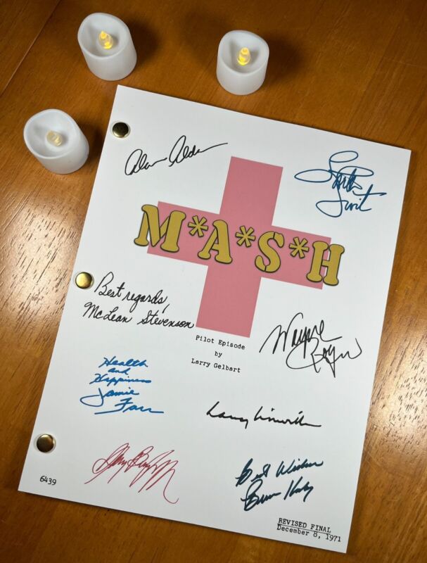 MASH Pilot Script Signed - Autograph Reprints - M*A*S*H Script - Alan Alda