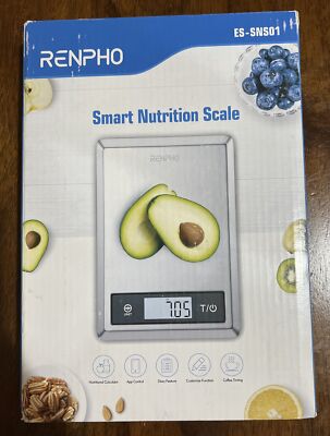 RENPHO Smart Nutrition Scale App Control Customizable White Scale ES-SNS01 NIB