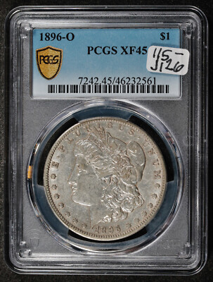 1896-o Morgan Silver Dollar.  In PCGS Holder.  XF45.   j126